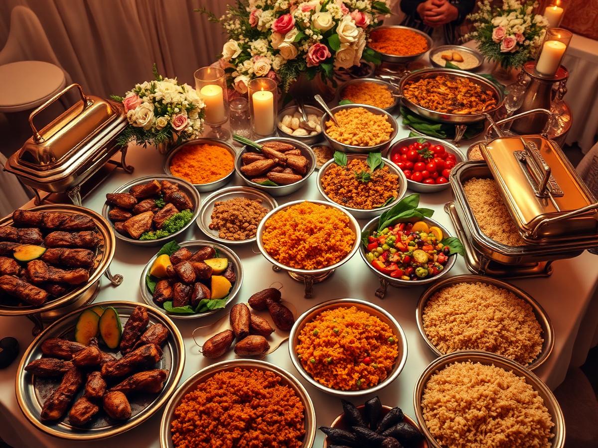 Buffet de mariage afro-européen