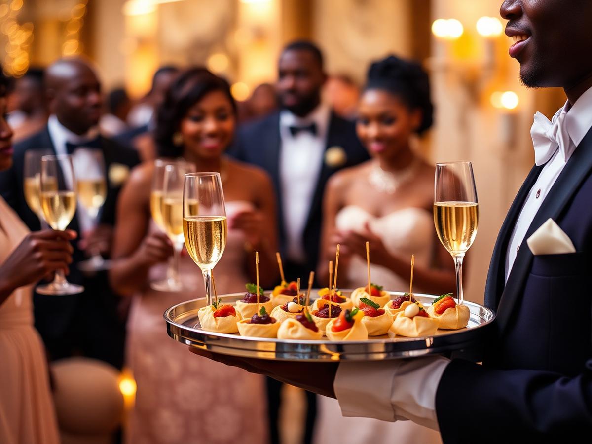 Cocktail dînatoire de mariage à Bruxelles